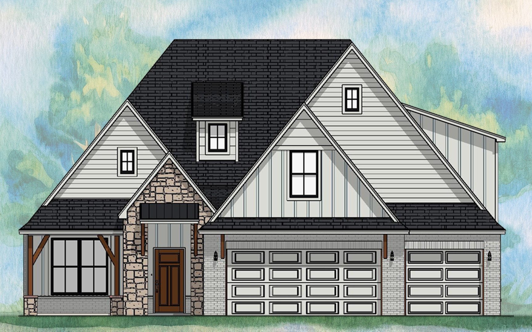 Elevation Thumbnail Westport B (1920x1080) Fuller Homes, Home Builders Amarillo TX