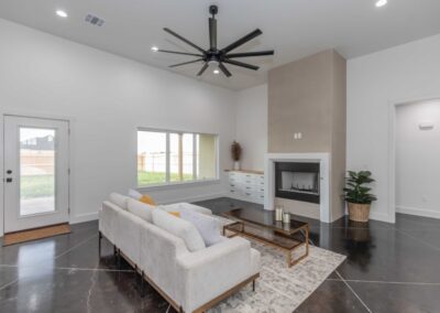 LIVING ROOM VIEW 1 200 Victory Lane Vega, TX 79092 Fuller Homes Home Builders Amarillo TX 2.19.25